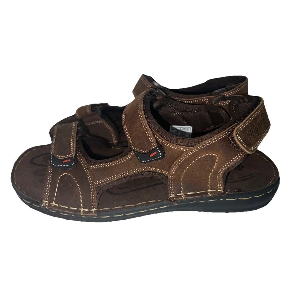 (B27/7)Holy Ark Men's Leather Comfortable Opentoe Outdoor Beach Sandals Size12